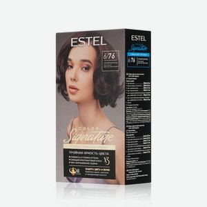 Стойкая крем-гель краска для волос Estel Color Signature 6/76 Горький шоколад