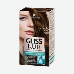 Стойкая краска для волос Gliss Kur Уход & увлажнение с гиалуроновой кислотой 5-65 Лесной орех