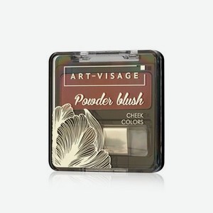 Компактные румяна для лица Art-Visage Powder Blush с кисточкой 304 Sunset 3,8г