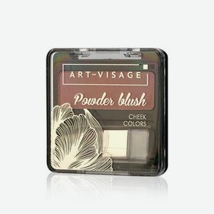 Компактные румяна для лица Art-Visage Powder Blush с кисточкой 302 Ice rose 3,8г