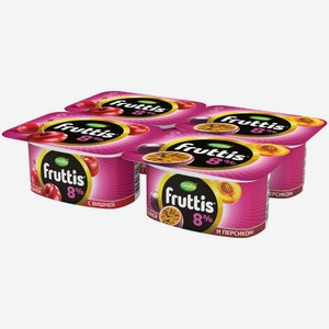 Йогуртный продукт Фруттис 115г 8% вишня/персик/маракуйя/16
