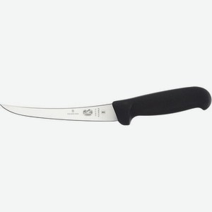 Нож кухонный Victorinox Fibrox, обвалочный, 120мм, заточка прямая, стальной, черный [5.6413.12]