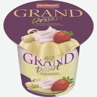 Пудинг   Grand Dessert   Белый шоколад и клубничный мусс, 6%, 200 г
