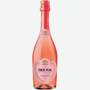 Вино игристое Tbilisi Peak розовое полусладкое 12,5 % алк., Грузия, 0,75 л