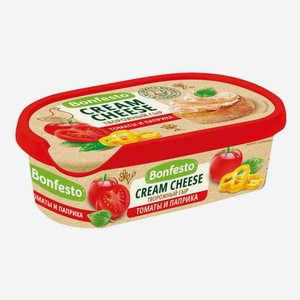 Сыр творожный Bonfesto Крем Чиз томаты-паприка 65% 140 г