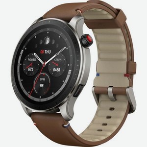 Смарт-часы AMAZFIT GTR 4 A2166, 1.43 , серебристый / коричневый