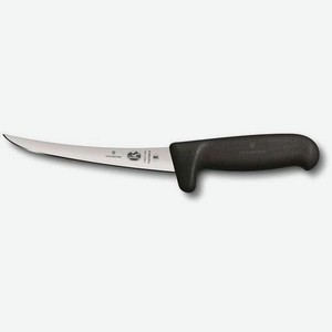 Нож кухонный Victorinox Fibrox, обвалочный, 120мм, заточка прямая, стальной, черный [5.6613.12m]
