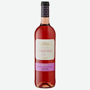 Вино Pueblo Viejo Rosado розовое сухое, 0.75л Испания