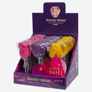 Карамель леденцовая фигурная Sweet Ness в форме цветов botanical 30 г, 1 шт