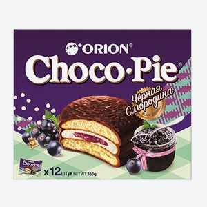 Пирожное Choco Pie Orion Чёрная смородина