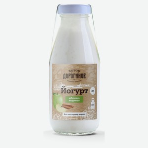 Йогурт питьевой «Хутор Дороганов» Яблоко-корица 2% БЗМЖ, 300 мл
