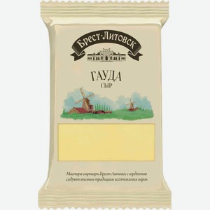 Сыр полутвёрдый Брест-Литовск Гауда 48%, 200 г