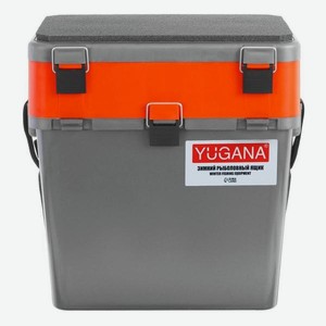 Рыболовный ящик YUGANA зимний, двухсекционный, серый/оранжевый (5381194)