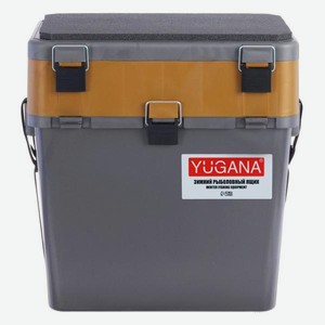 Рыболовный ящик YUGANA зимний, двухсекционный, серый/золотистый (5381193)