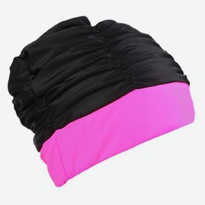 Шапочка для плавания ONLYTOP лайкра, 54-60 см, чёрная/розовая (3285674)