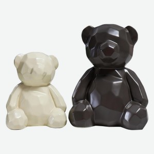 Набор фигурок СИМАЛЕНД  Медвежата  3D, 18,5х12х14,5 см, матовый шоколад/сливки, 2 шт (7342416)