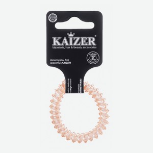 Резинка для волос Kaizer Пружинка силиконовая перламутр, d 55х10 мм