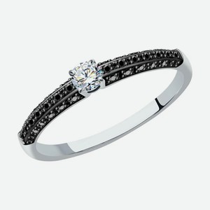 Кольцо SOKOLOV Diamonds из белого золота с бриллиантами 7010085-3, размер 17.5