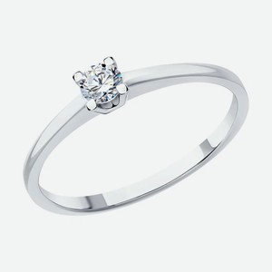 Кольцо SOKOLOV Diamonds из белого золота с бриллиантом 1012471-3, размер 17