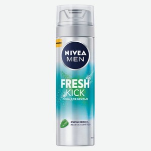 Пена для бритья NIVEA MEN Fresh Kick приятная свежесть с мятой, 200 мл
