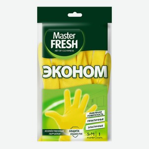 Перчатки латексные Master Fresh Эко хозяйственные S-M, 50 г.