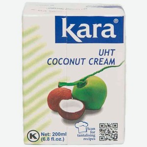Сливки кокосовые Kara 24%, 0,2 л