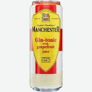 Коктейль Manchester Джин-тоник и Грейпфрут 7,2 % алк., Россия, 0,45 л