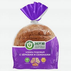 Хлебец Подовый с зернами и семенами ХЛЕБНЫЙ ДОМ нарезка, 300г