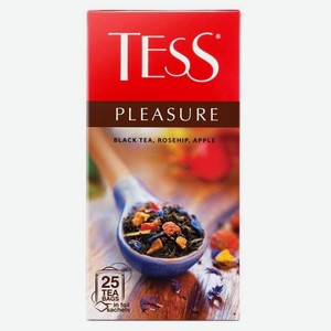 Чай черный Tess Pleasure шиповник-яблоко в пакетиках 25 шт, 37 г
