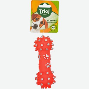Игрушка для собак TRIOL Гантель с шипами 120мм винил, Китай