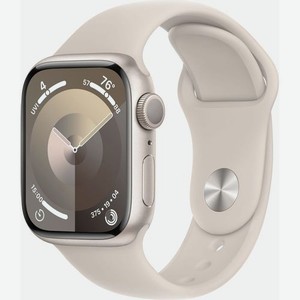 Смарт-часы Apple Watch Series 9 A2978, 41мм, сияющая звезда / сияющая звезда [mr8t3qa/a]