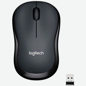 Мышь Logitech M220 SILENT, оптическая, беспроводная, USB, темно-серый и черный [910-004878]