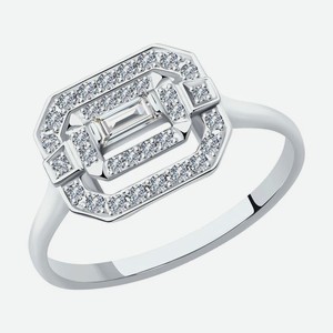 Кольцо SOKOLOV Diamonds из белого золота с бриллиантами 1012144, размер 16.5