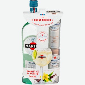 Набор Напиток Martini Bianco белый сладкий 15% 1л + Тоник 660мл