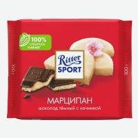 Шоколад Ritter Sport темный с марципаном 51% какао, 100 г