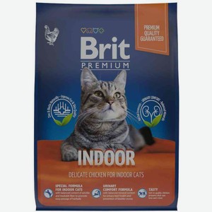 Сухой корм для кошек Brit Premium Indoor Курица, 2 кг