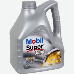 Моторное масло синтетическое Mobil Super 3000 5W-40 Acea A3/B4, 4 л