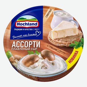 Сыр плавленый с грибами Hochland 50% БЗМЖ, 140 г
