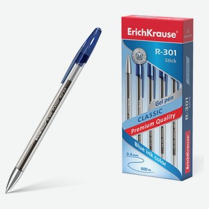 Ручка гелевая ErichKrause R-301 Classic Gel Stick 0.5, синяя, 1 шт