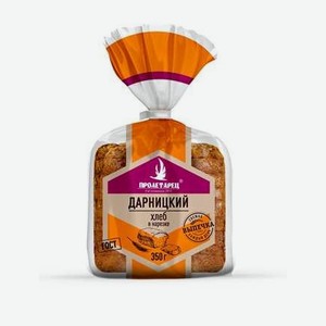 Хлеб ржано-пшеничный Хлебокомбинат Пролетарец Дарницкий в нарезке, половина, 350 г, пакет