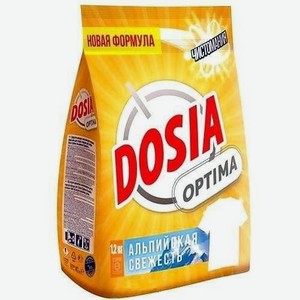 Стиральный порошок DOSIA Optima Альпийская Свежесть, универсал, 1.2кг, белое и цветное белье