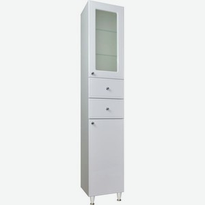 Шкаф-пенал DORATIZ со стеклом, с 2 ящиками, белый (2712.288)