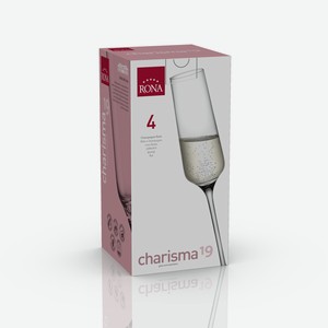 Набор бокалов для шампанского Rona Charisma, 190мл x 4шт Словакия