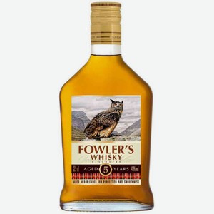 Виски зерновой Fowler s 5 лет 40 % алк., Россия, 0,25 л