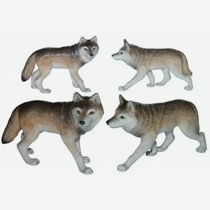 Набор фарфоровых фигурок KLIMA  Волк , 4шт, 8см (Франция)