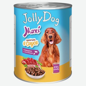 Корм консервированный для собак «Зоогурман» Jolly Dog Говядина с кроликом, 970 г