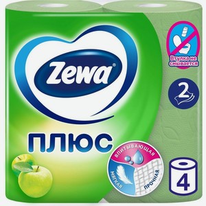 Туалетная бумага Zewa Плюс 2 слоя в ассортименте 4шт