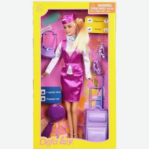 Кукла с аксессуарами DEFA-LUCY  Профессия , 29 см, 5 предметов (8286a)