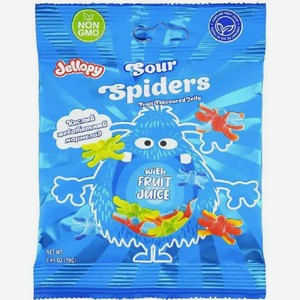 Мармелад Jellopy Sour Spiders c фруктовым вкусом, 70 г