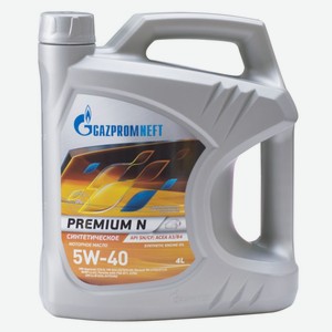 Масло моторное синтетическое Gazpromneft Premium N 5W-40, 4 л